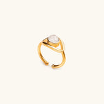 Free Spirit - Gold Evil Eye Moonstone RingRings - Womens