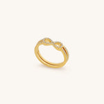 Infinite Harmony Dainty Gold Stack RingRings - Womens7