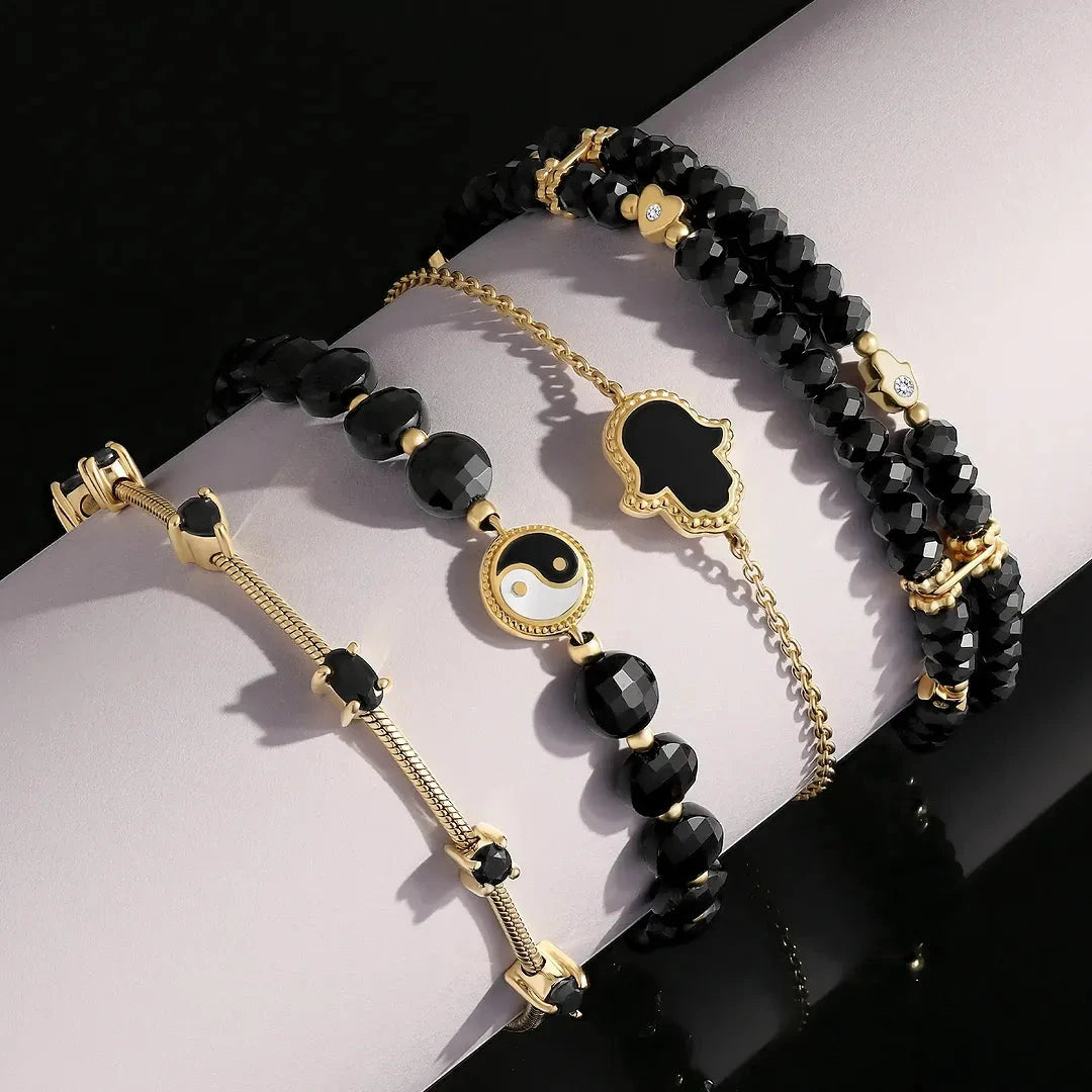 Equilibrium Essence Yin Yang Onyx & Mother of Pearl BraceletBracelets - Womens