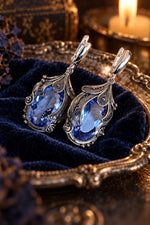 Fashion Aquamarine Retro Crystal Earrings - AtPerry's lifestyle photo