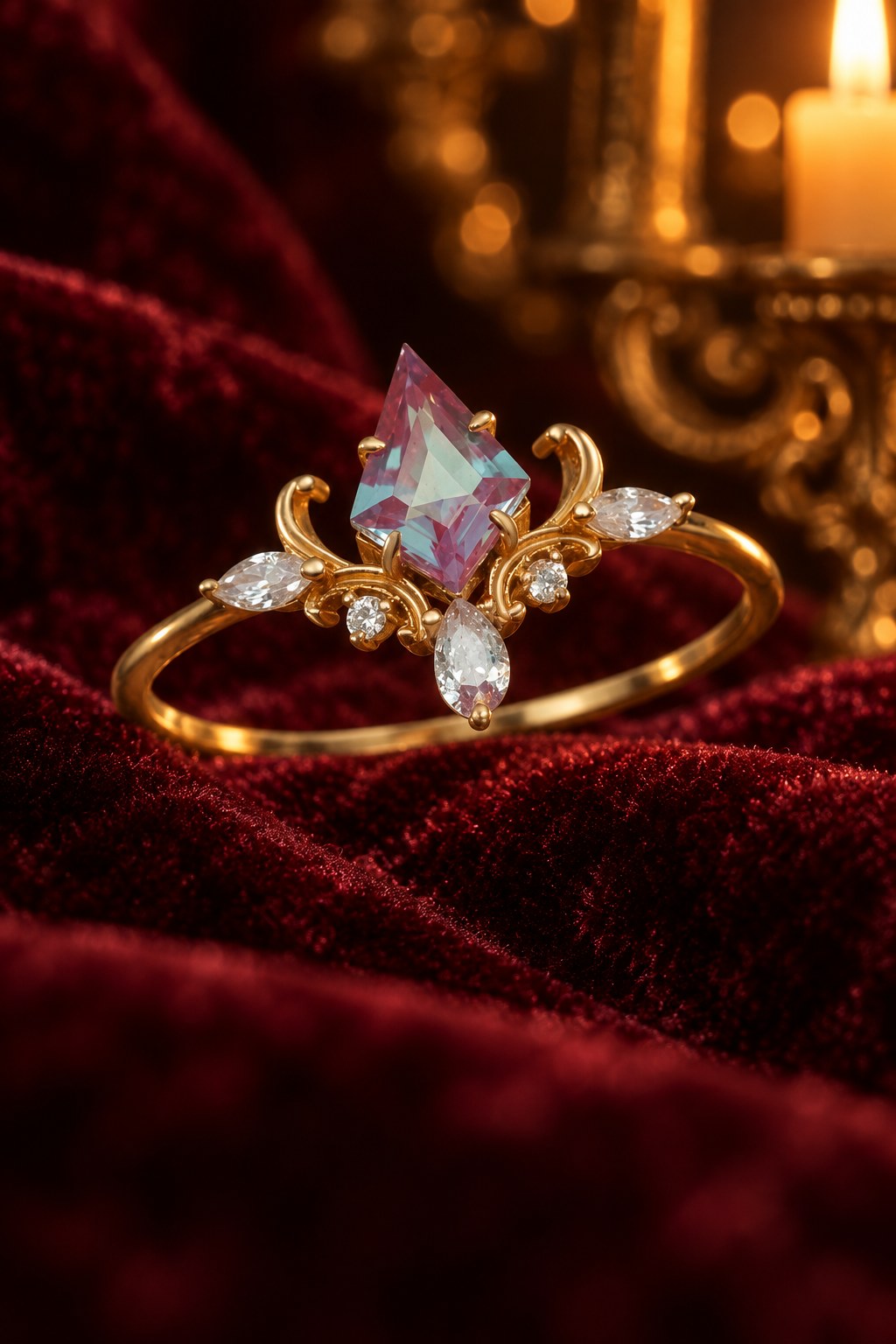 Vintage Court Bijou Crown Ring For Women Alexandrite - AtPerry's lifestyle photo