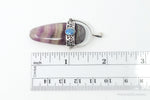 Vintage Purple & Green Fluorite Blue Opal Sterling Silver PendantJewelry > Necklaces > Pendants