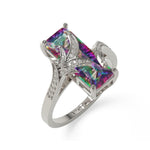 Luxurious Mystic Topaz Ring | 925 Sterling SilverRing