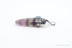 Vintage Purple & Green Fluorite Blue Opal Sterling Silver PendantJewelry > Necklaces > Pendants