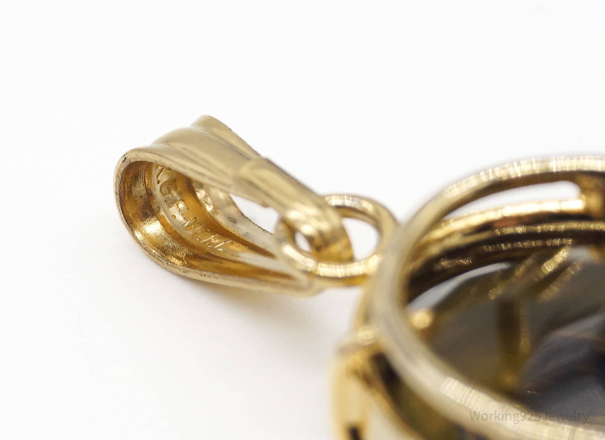 Vintage WRC 12K Gold Filled Smoky Quartz PendantJewelry > Necklaces > Pendants