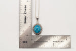 Vintage Turquoise Bali Style Sterling Silver NecklaceJewelry > Necklaces > Pendants