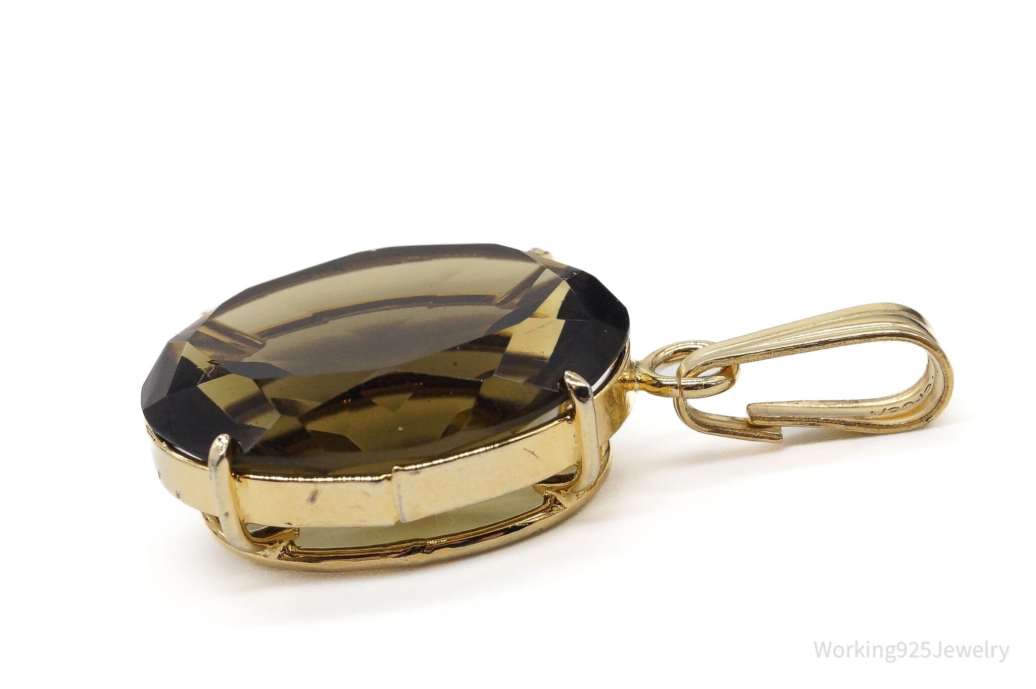Vintage WRC 12K Gold Filled Smoky Quartz PendantJewelry > Necklaces > Pendants