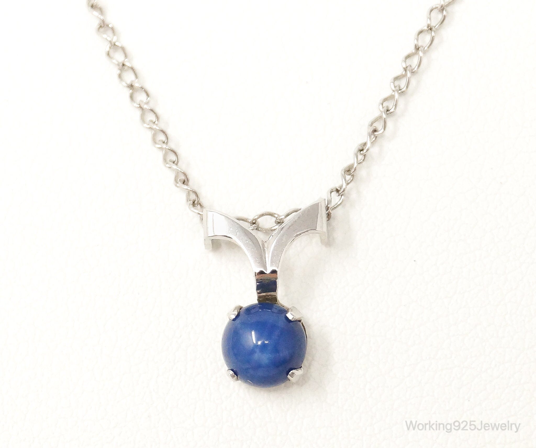 Vintage Star Sapphire Sterling Silver NecklaceJewelry > Necklaces > Pendants