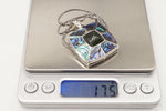 Vintage Paua Abalone Shell Green Stone Sterling Silver NecklaceJewelry > Necklaces > Pendants