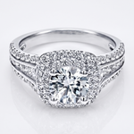 White Gold Square Diamond Ring - AtPerry's Healing Crystals