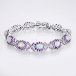 Fire Opal & Amethyst Bracelet - AtPerry's Healing Crystals