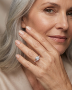 Elegant woman wearing the Timeless Diamond Ring - AtPerry's