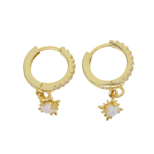 Opal Star Charm EarringsEarrings