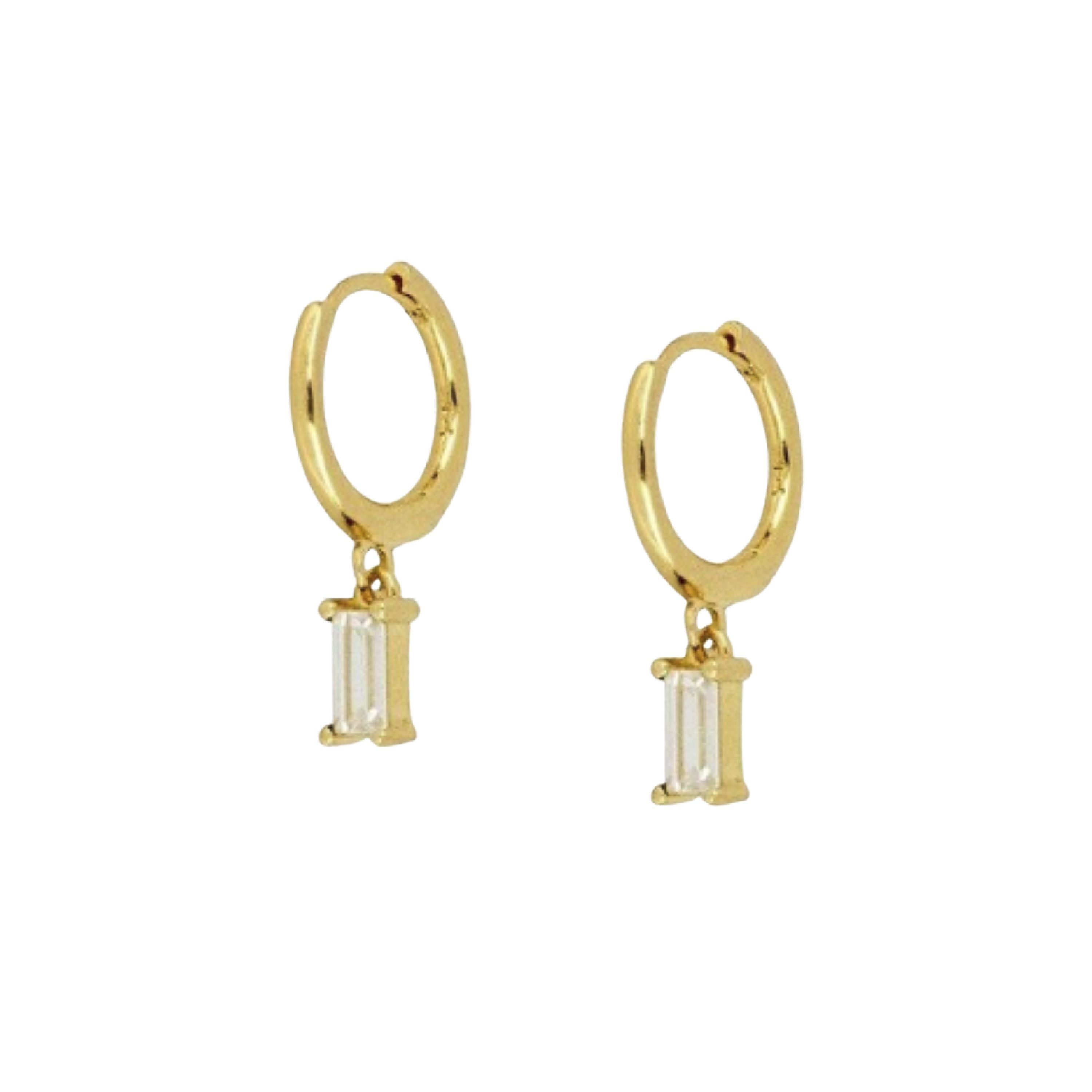 Gemma Green Huggie EarringsEarringsClear