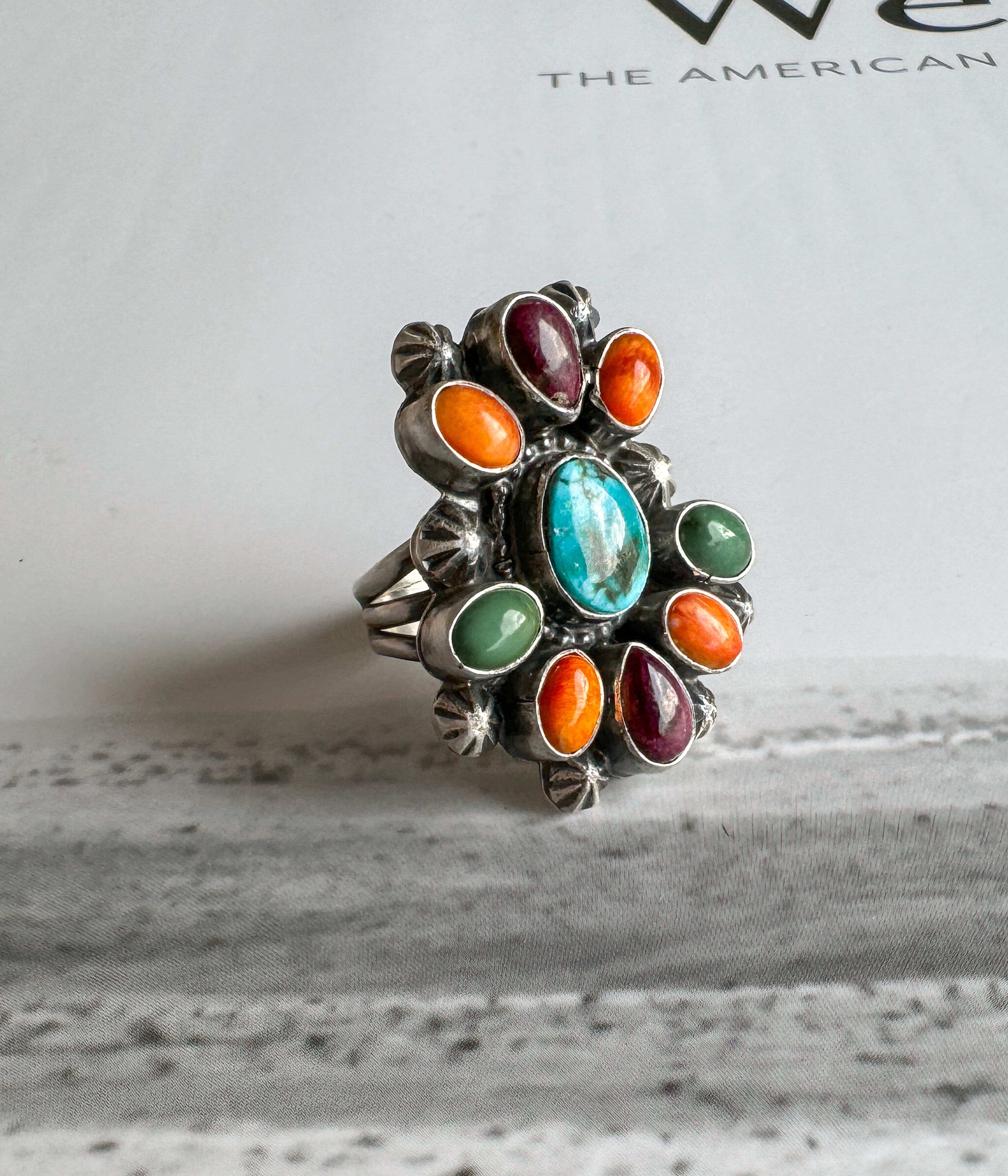 Santa Barbara Multi Stone Ring173 Genuine Turquoise Ring