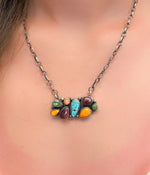 Eight Stone Multi Color Necklace172 Genuine Turquoise Necklace