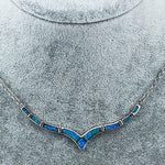 Charm Unique Design Blue Fire Opal NecklaceNecklace
