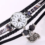 Leather Bracelet Quartz WristwatchBracelet