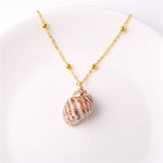 Boho Shell Necklace Sea Shell Chain Pendant NecklaceNecklace23 about 2.6cm