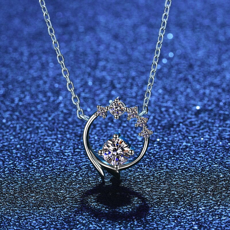 Moissanite Diamond Garland Pendant Necklace - 925 Sterling SilverNecklace