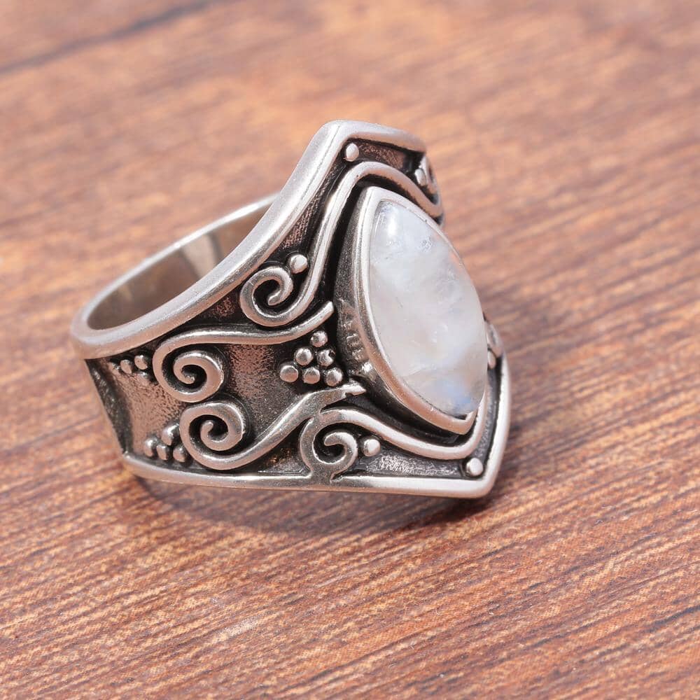 Vintage Silver Real Moonstone RingRing