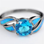 Blue Fire Aquamarine Opal RingRing