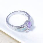 Amethyst and White Fire Opal RingRing