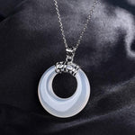 Circle Opal Pendant NecklaceNecklace