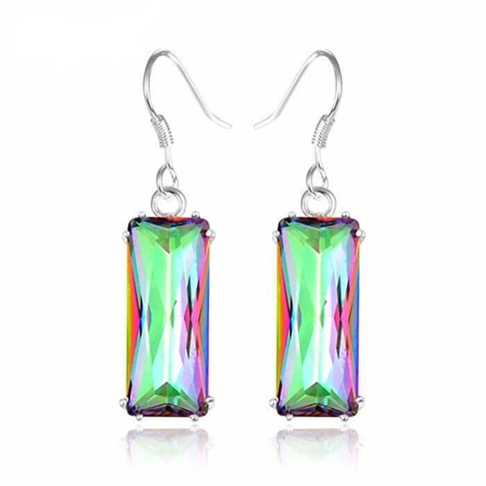Rainbow Mystic Topaz Set - Pendant, Earrings and BraceletNecklace