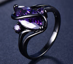Purple Sapphire Black Gold RingRing11Purple
