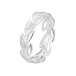Leaf Design Adjustable Fashion Ring - S925 Sterling SilverRing