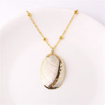 Boho Shell Necklace Sea Shell Chain Pendant NecklaceNecklace27 about 4cm