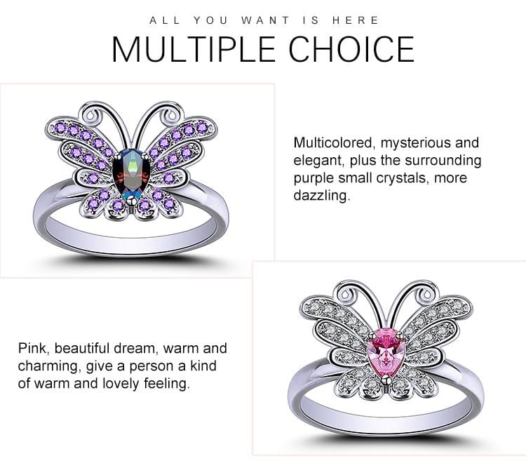Butterfly Marquise Mystic Topaz & Amethyst RingRing