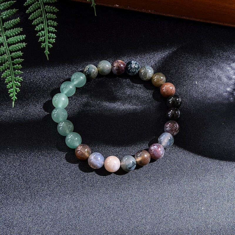 Indian Agate Green Aventurine Beads Japamala Necklace/Bracelet SetJewelry Set