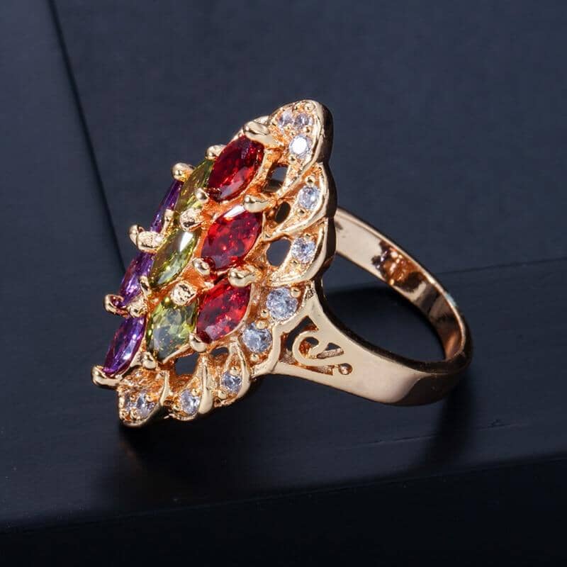 Multi Stone, Amethyst, Peridot & Ruby RingRing