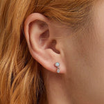 Simple - Style Opal Drop Earrings - 925 Sterling SilverEarrings