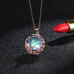Temperament Clavicle Elegant Moonstone Pendant Necklace - 925 Sterling SilverNecklace