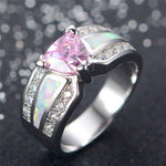 Pink Sapphire Heart White Opal RingRing11