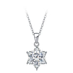 Diamond Snowflake Pendant Necklace - 925 Sterling SilverNecklaceO Chain