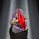 Mermaid Queen Purple and Red Enamel Ring