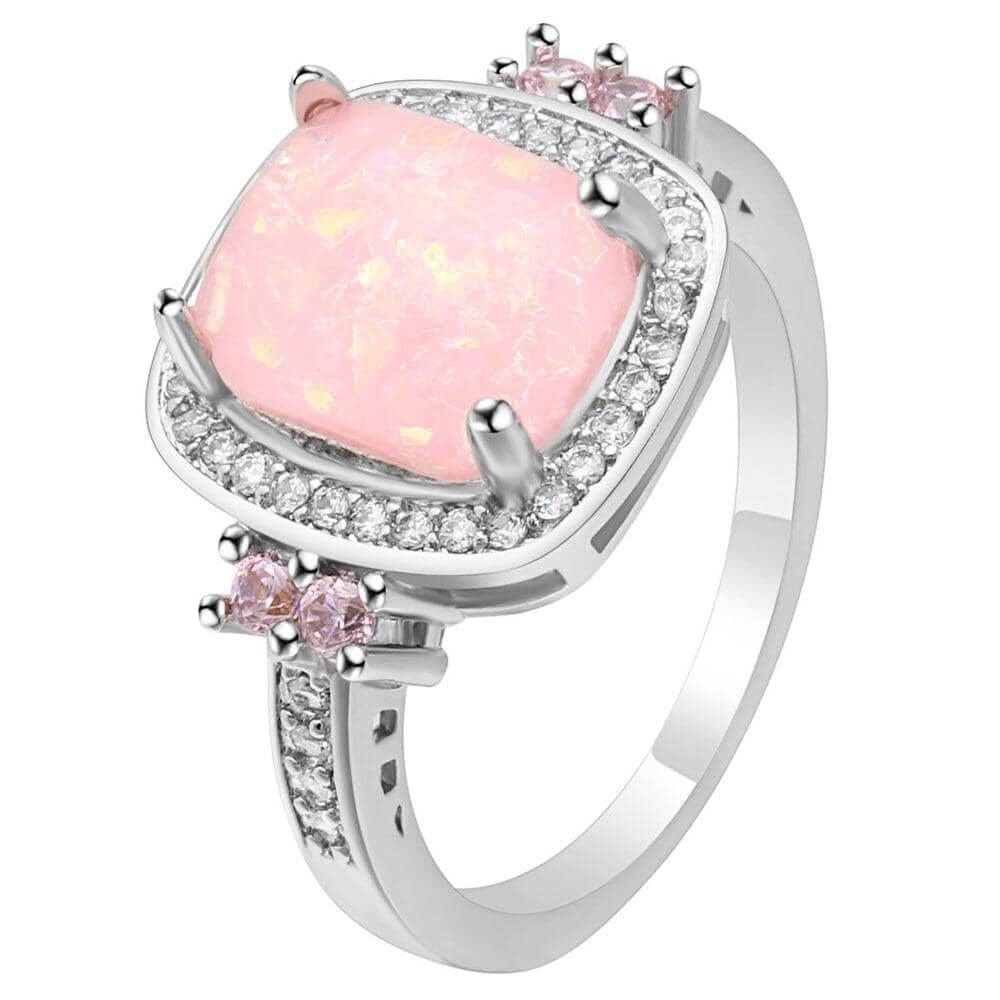Pink Fire Opal Zircon RingRing6