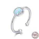 Open Cuff Opal Ring - 925 Sterling SilverRing