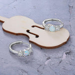 Radiant White Fire Opal Zircon Earring - 925 Sterling SIlverEarrings
