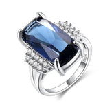 Stylish Silver Plated Sapphire RingRing8
