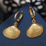 Puka Shell Cowrie Statement Dangle EarringsEarringsEH1811