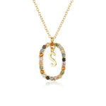 Say My Name A - Z Alphabet Initial Long Chain Necklace - 925 Sterling SilverNecklaceGold S