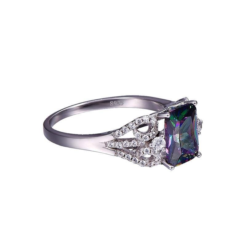 Mystic Fire Topaz Ring - 925 Sterling SilverRing