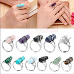 Natural Stone Crystal Ring (Resizeable)Jewelry Set