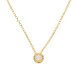 Lady Opal Gold Color Dainty Necklace - 925 Sterling SilverNecklace