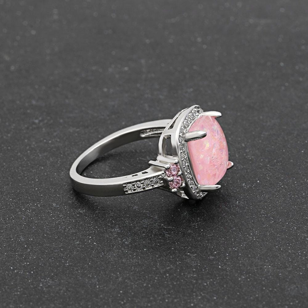 Pink Fire Opal Zircon RingRing